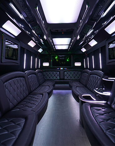party bus with professional chauffeurs
